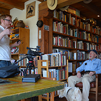 Interview with author M.H. Dutch Salmon in his bookstore, High-Lomesome Books, in Silver City, New Mexico. Photo Credits: Mary Harner